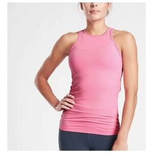 Athleta Contemplation Tank Open Back Racerback Bubblegum Pink Women’s Size Large